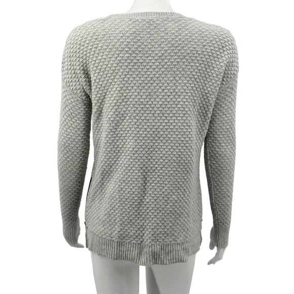 Madewell Sweater Women XXS Gray Landmark Texture Zipper Knit Minimalist‎ Staple - Picture 5 of 8